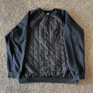 Nike Sportswear Black Tech Pack Quilted Crew Sweatshirt Large
